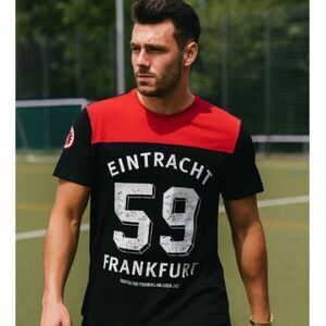 EINTRACHT FRANKFURT Club Soccer T-Shirt Mens Sz M Deutscher Fussballmeister 1959
